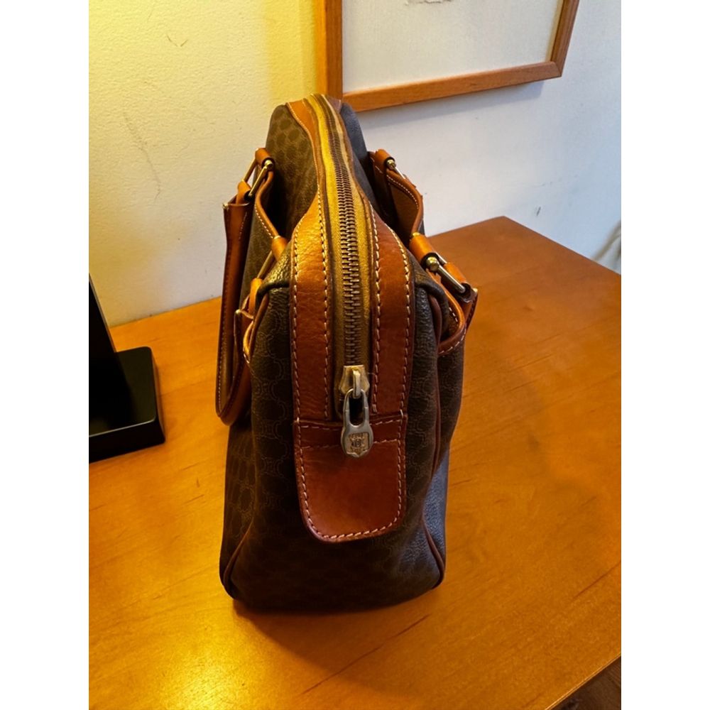 Celine Brown Macadam Boston Handbag - Picture 5 of 15